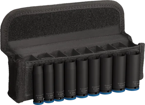 Bosch PRO Impact Socket Set 1/4 inch deep 9 pcs.