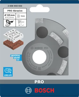 Bosch PRO Abrasive Grinding Head 125 mm.