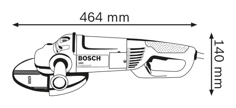 Dimensioned side view.