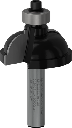 Bosch PRO Router Bit Classical Cove 9.5 mm radius.