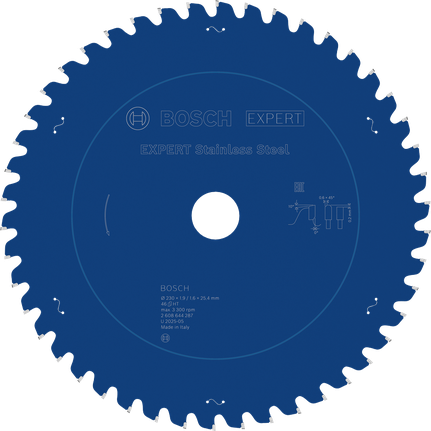 Bosch EXPERT Stainless Steel Circular Saw Blade, 230 mm diameter.