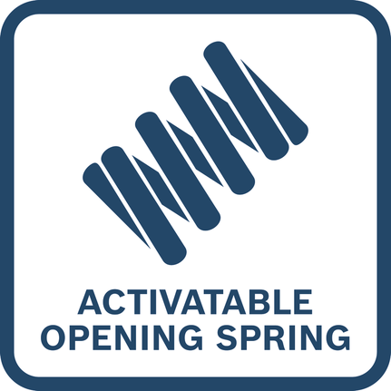 Activatable opening spring.