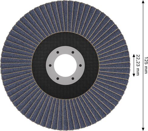 Bosch X451 flap disc 125mm G40 for grinding.