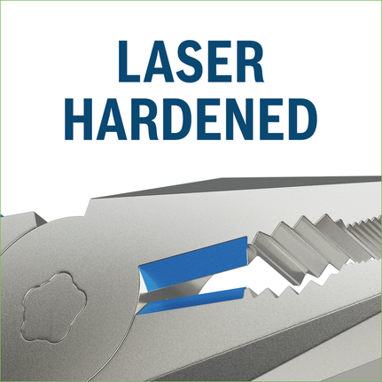 Laser hardened cutting edge.