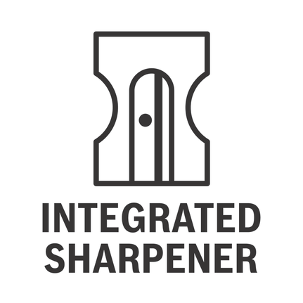 Integrated sharpener.