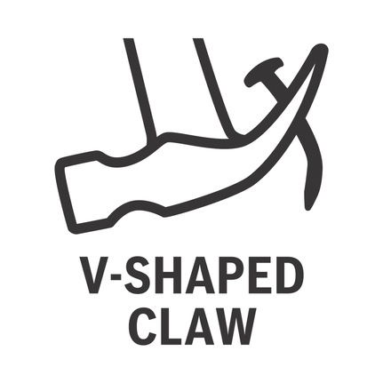 V-shaped claw.