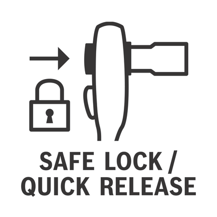 Ratchet lock button.