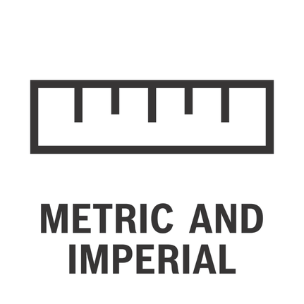 Metric and imperial scale.
