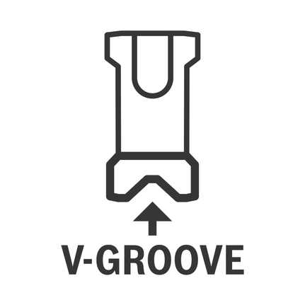 V-groove.