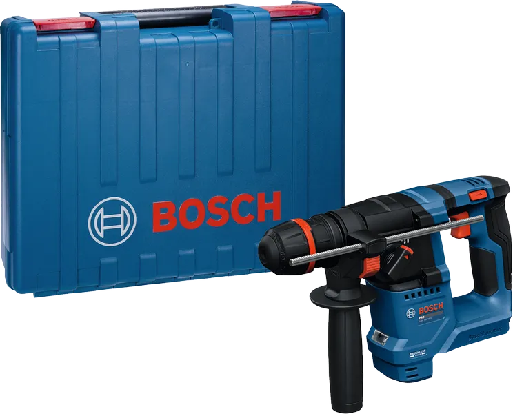 Bosch GBH 18V-18 X rotary hammer drill with case.