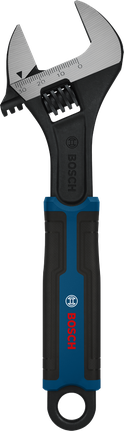 Bosch adjustable wrench 200 mm with wide jaw.