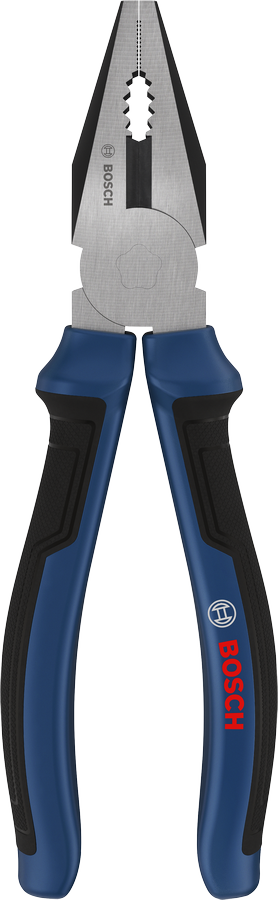 Bosch combination pliers 180 mm with multi-component handles.