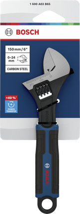 Bosch adjustable wrench 150 mm with 0-24 mm opening.