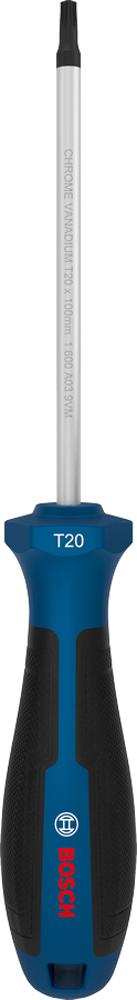 Bosch TX20 x 100 mm screwdriver with ergonomic handle.