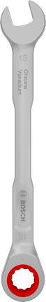 Bosch 15 mm ratchet combination wrench Chrome Vanadium.
