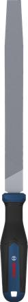 Bosch flat hand file 200 mm with ergonomic handle.