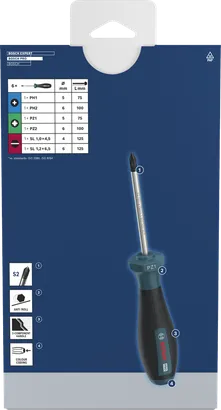 PRO Screwdriver PH/PZ/SL Set, 6 pcs