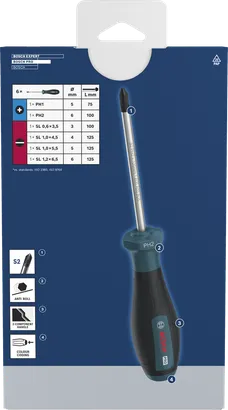 PRO Screwdriver PH/SL Set, 6 pcs