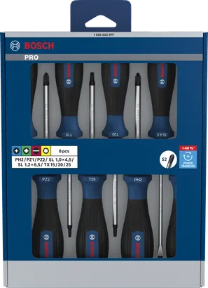 PRO Screwdriver PH/PZ/SL/TX Set, 6 pcs