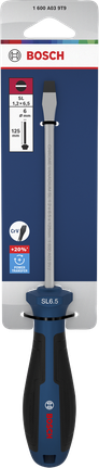 Bosch SL 1.2 x 6.5 x 125 mm screwdriver with ergonomic handle.