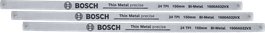 Bosch 150 mm bi-metal hacksaw blades 24 TPI for thin metal.