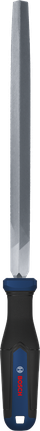 Bosch triangle file 200 mm with ergonomic handle.