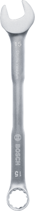 Bosch combination wrench 15 mm chrome vanadium.