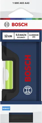 Bosch 12 cm box level with 0.5 mm/m accuracy.