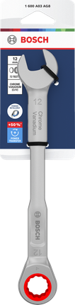 Bosch 12 mm ratchet combination wrench Chrome Vanadium.
