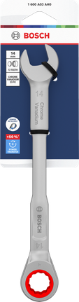 Bosch Ratchet Combination Wrench 14 mm Chrome Vanadium.