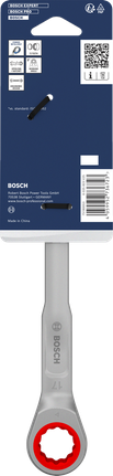 Bosch Ratchet Combination Wrench 17 mm with chrome vanadium.