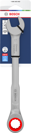 Bosch Ratchet Combination Wrench 17 mm Chrome Vanadium.