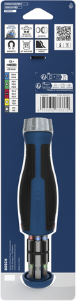 Bosch Bit Ratchet Screwdriver with 12-piece bit magazine.