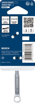 Bosch combination wrench 6 mm with open and ring ends.