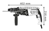 Bosch GBH 2-28 F Rotary Hammer with SDS plus dimensions drawing
