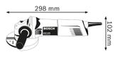 Bosch GWS 1400 Angle Grinder dimensions drawing