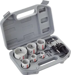 Bosch hole saw kit in plastic carrying case.