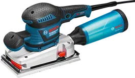 Lijadora orbital Bosch GSS 280 AVE con depósito para polvo.