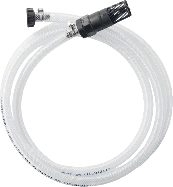 Accesorio kit de autoaspiración Bosch con manguera y conector.