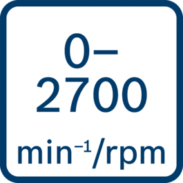 Velocidad en vacío 0 - 2700 min-1/rpm 