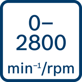 Velocidad en vacío 0 - 2800 min-1/rpm 
