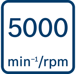 Velocidad en vacío 5000 min-1/rpm