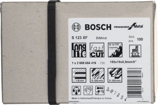 Progressor for Metal pack de 2 Bosch 2 608 654 401 Hoja de sierra sable S 123 XF