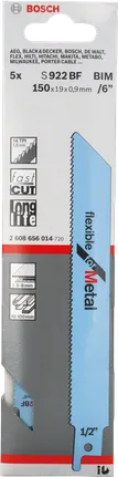 Hoja de sierra para metal flexible Bosch S 922 BF 150 mm.