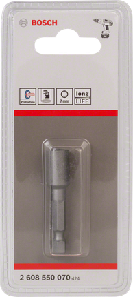 Punta hexagonal Bosch de 7 mm para taladros.