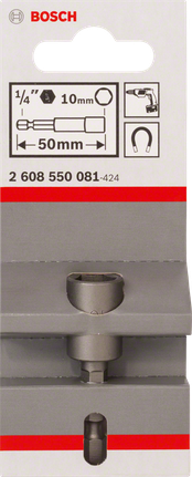Destornillador de vaso hexagonal Bosch de 10 mm y 50 mm de longitud.