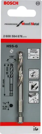 Broca piloto Bosch HSS-G para madera y metal.