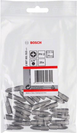 Punta de atornillar extra dura PH 0 Bosch 2 607 001 506 pack de 3 25 mm 
