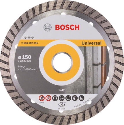 Disco de corte de diamante Bosch Standard para Universal Turbo de 150 mm.