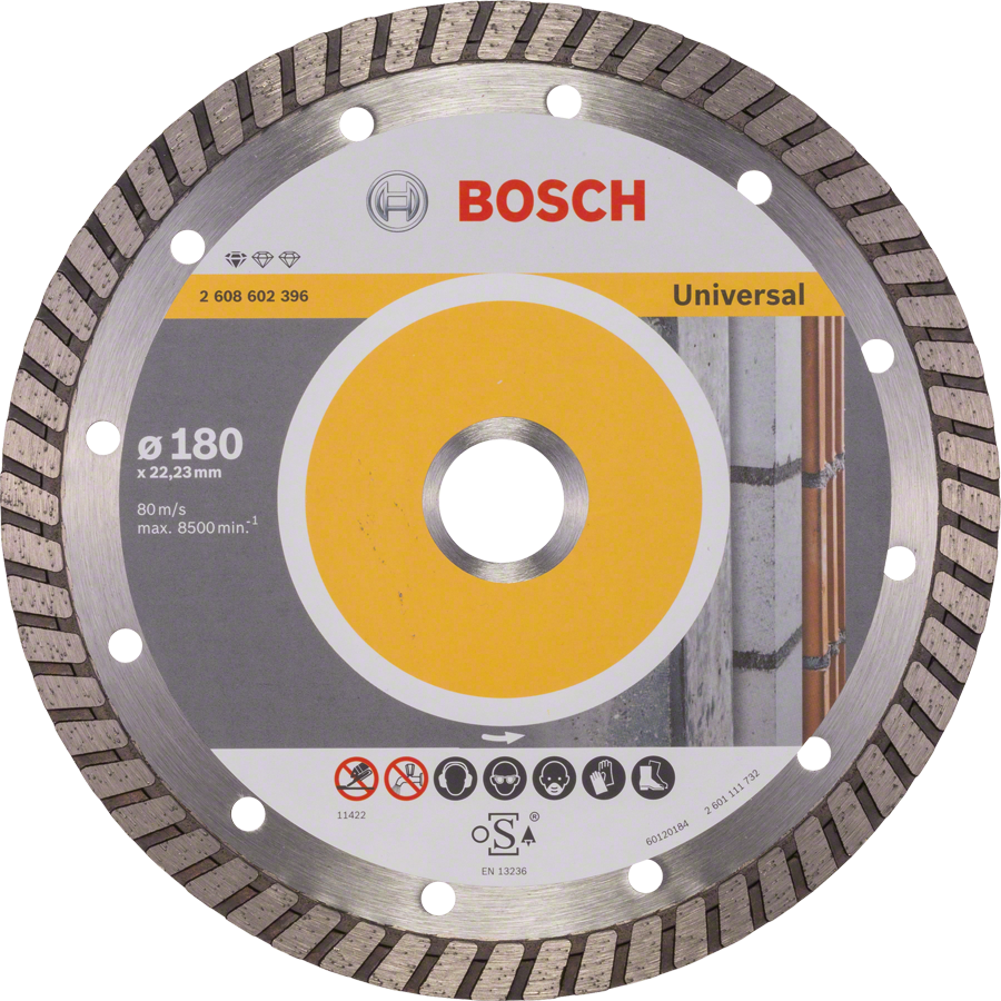 Disco de corte de diamante Bosch Standard para Universal Turbo de 180 mm.